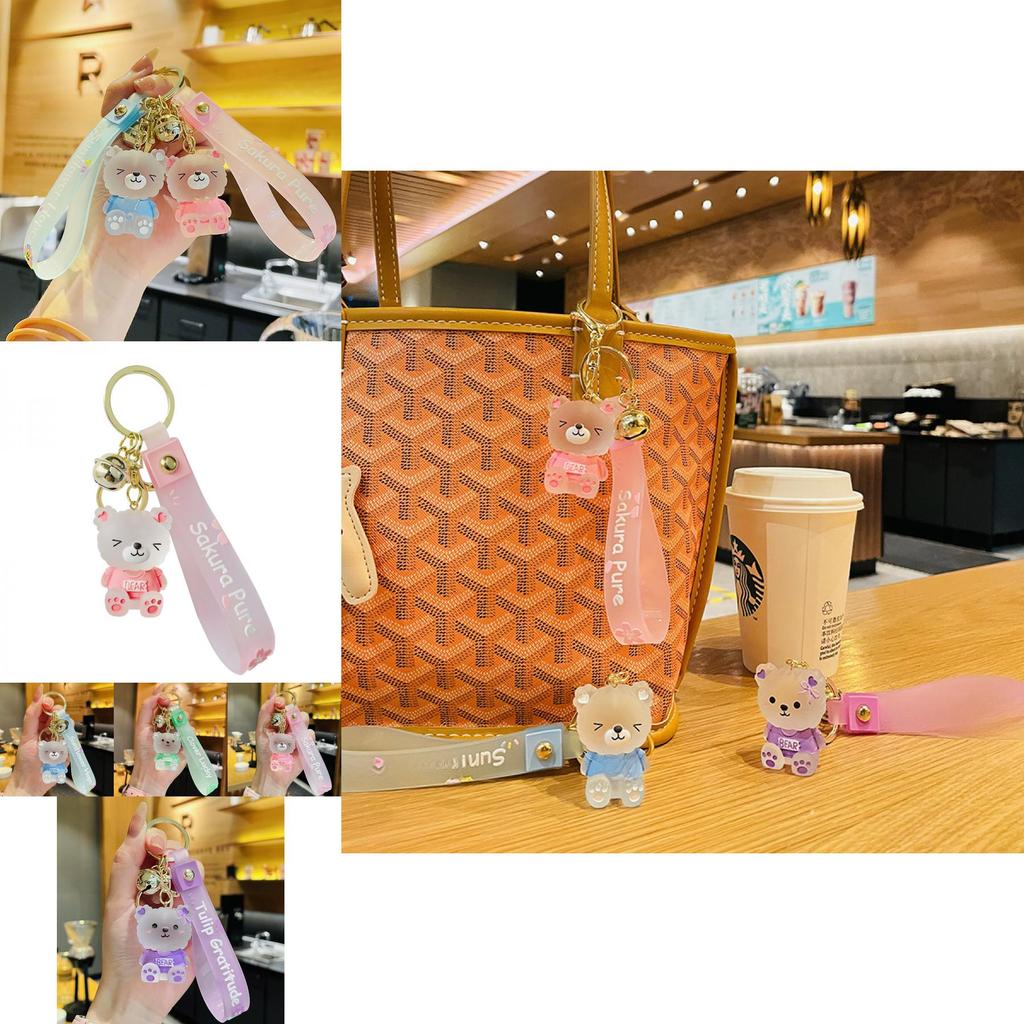 Adorable Resin Jelly Bear Keychain Unique Cartoon Figurine For Gifts And More