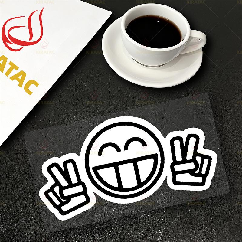 1pc Smiling Face Motorcycle Sticker Waterproof for Motorcycle Fairing Helmet Fuel Tank Car Window Scooter Universal Vinyl Decals