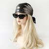 Retro Spicy Pu Leather Headscarf Hat Women Summer Y2K Square Scarf Hip-Hop Kerchief Korean Series Versatile Headband Hair Scarf
