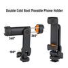 Multifunctional Phone Holder: Dual-Mount, 360° Rotation, Live Broadcast, Horizontal/Vertical Shooting.