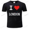 Fashion T Shirt Men Cotton Brand Teeshirt I Love London Mens Tee-Shirt Funny Souvenir T-Shirt Quality Screen Printed -Unisex