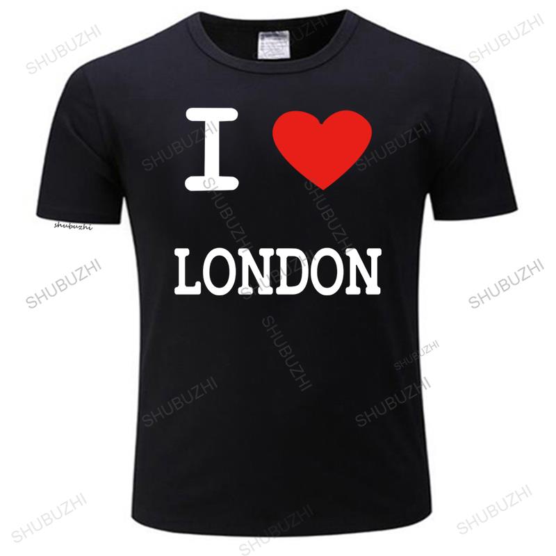 Módní tričko pánské bavlna značka tričko I Love London Pánské tričko Vtipné suvenýrové tričko Kvalitní sítotisk - Unisex