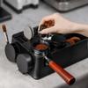 Kaffee-Tamper-Station Ständer mit magnetischer Knockbox ABS Verstellbare Basis für universellen Siebträgerhalter Espresso Zubehör