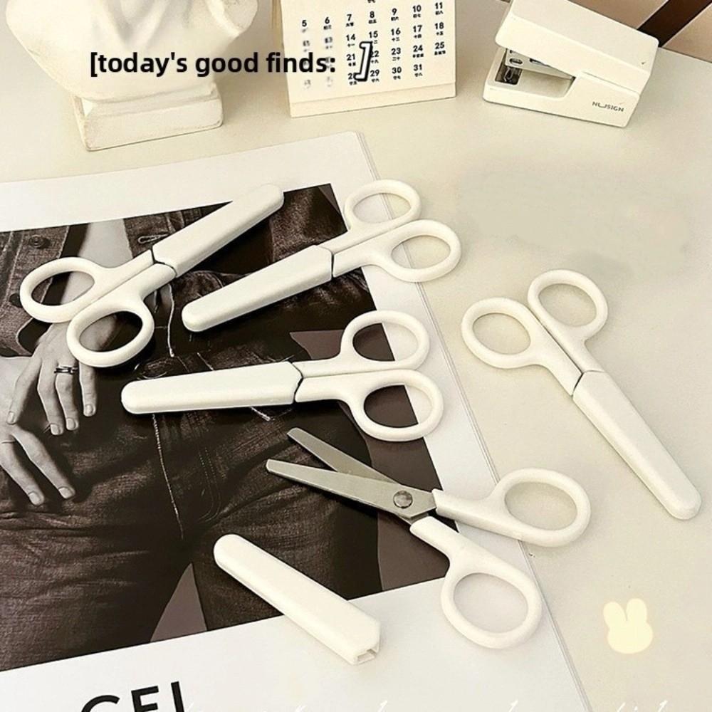 Pure White Children's Scissors Handmade Cut Paper Tool Mini Stationery Scissors Kindergarten