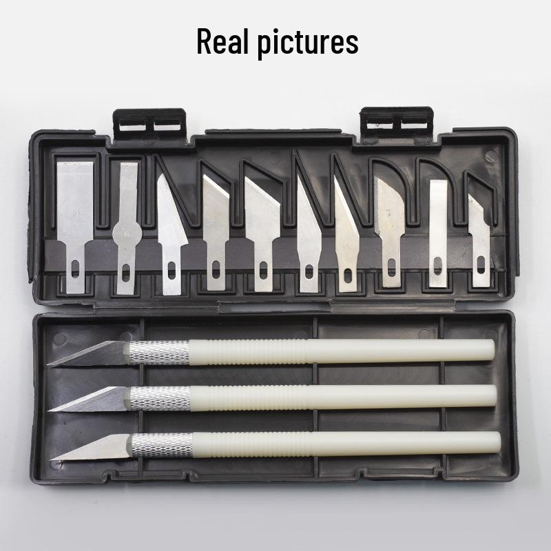 13-Piece Handmade Carving Knife Set for Students - Ideal for Paper Cutting and Rubber Stamp Carving