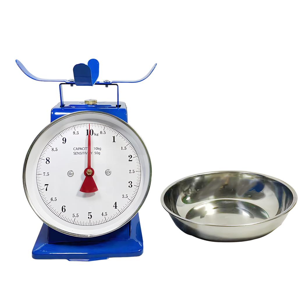 10Kg Stainless Steel Mechanical Scale with Detachable Tray Stainless Steel Vintage Scale for Farmhouse Decor & Meal Prep