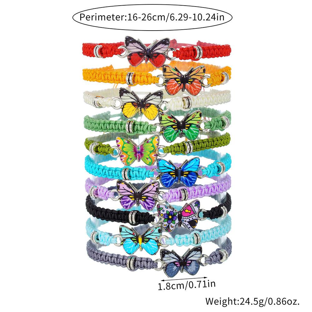 Butterfly Charm Bracelet For Women Girls Handmade Adjustable Jewelry Gift For Travel Souvenir
