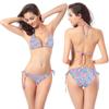 2025 Women's Floral Lace-Up Bikini with Chest Pad
