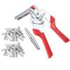 Fence Wire Fixing Sausage Clipper Pliers, 1200 Clips, Wire Staple M Nail Ring, Red