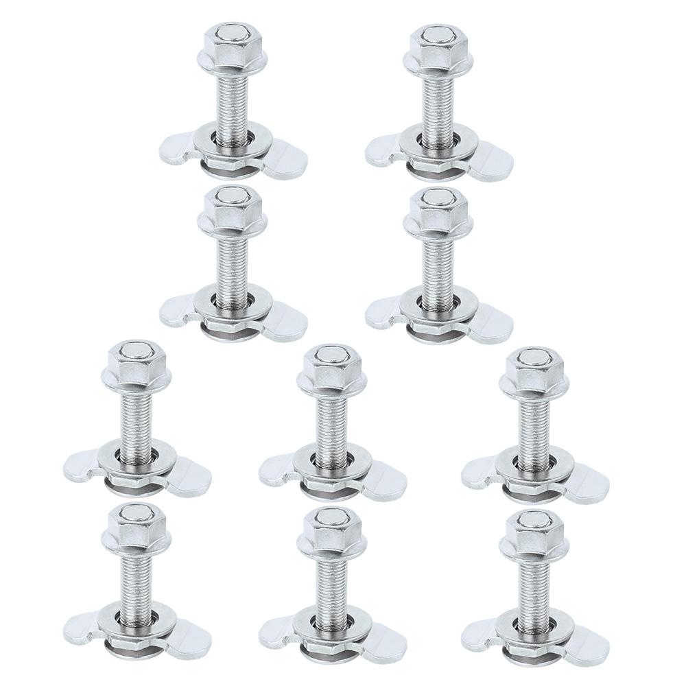 10pcs L Track Double Lug Threaded Stud Nut Fitting Tie Down Used with L Track Rail for Trailer Truck Bed Cargo 3/8-24 45mm