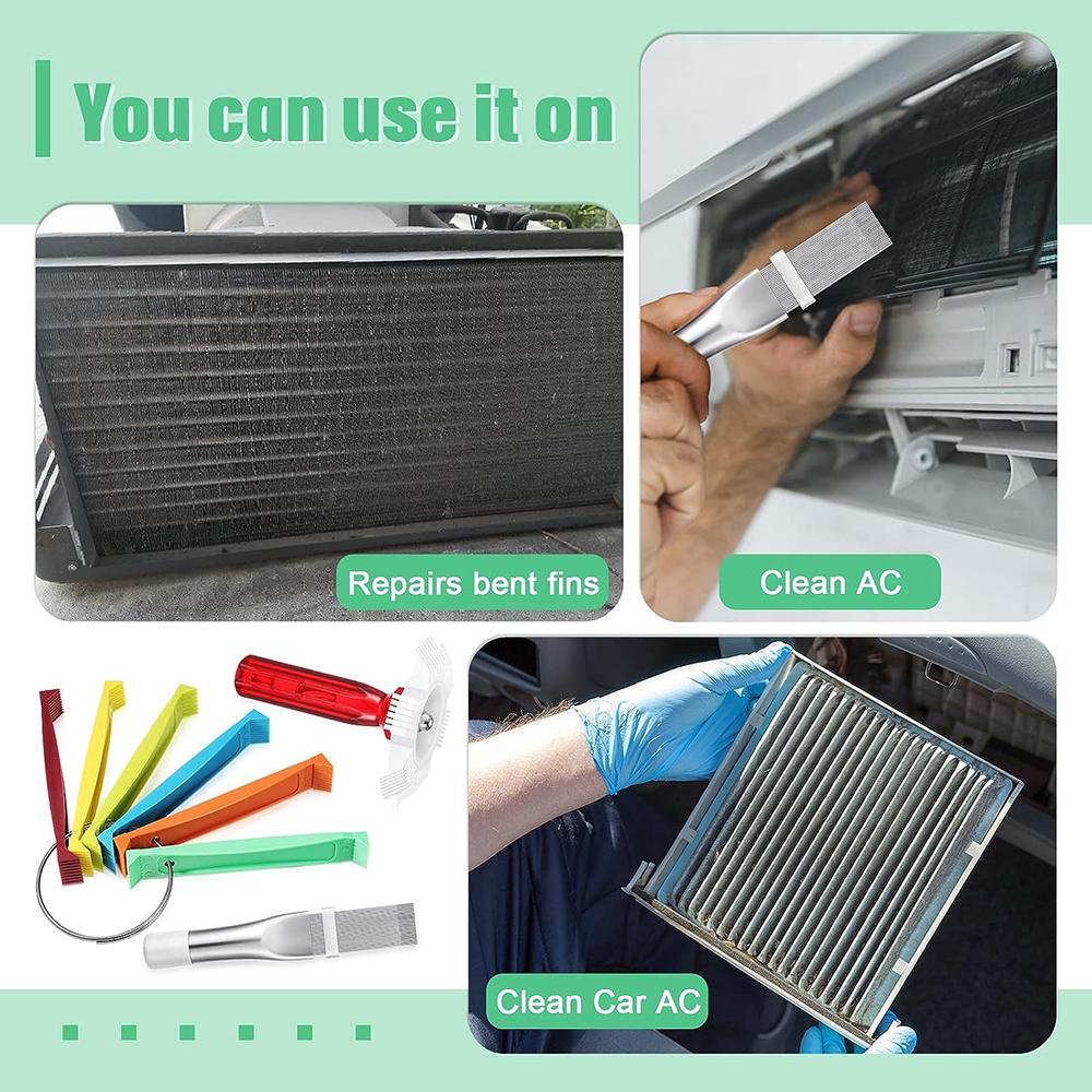 Air Conditioner Condenser Fin Comb Set Brush Repair Tool For Condenser Coil