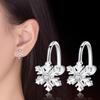 Korean-Style Zircon Christmas Tree & Snowflake Non-Piercing Ear Clips