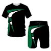 Sommer Männer Trend Trainingsanzüge Mode Harajuku Oansatz Kurzarm Übergroßen T Freizeit Shorts 2 Stück Outfit Outdoor Sport Sets