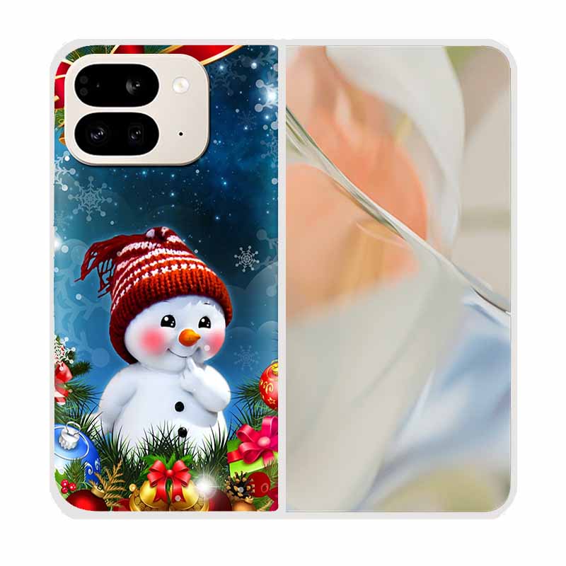 For Google Pixel 9 Pro Fold Case Pixel Fold Christmas Cute Clear Hard Plastic PC Phone Back Cover For Google Pixel9 Pro Fold 5G