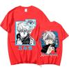 Anime Jujutsu Kaisen Satoru Gojo Graphic Printed T-shirt Men Women Casual Short Sleeves Cotton Summer Tee Shirts Oversized Gothic Streetwear