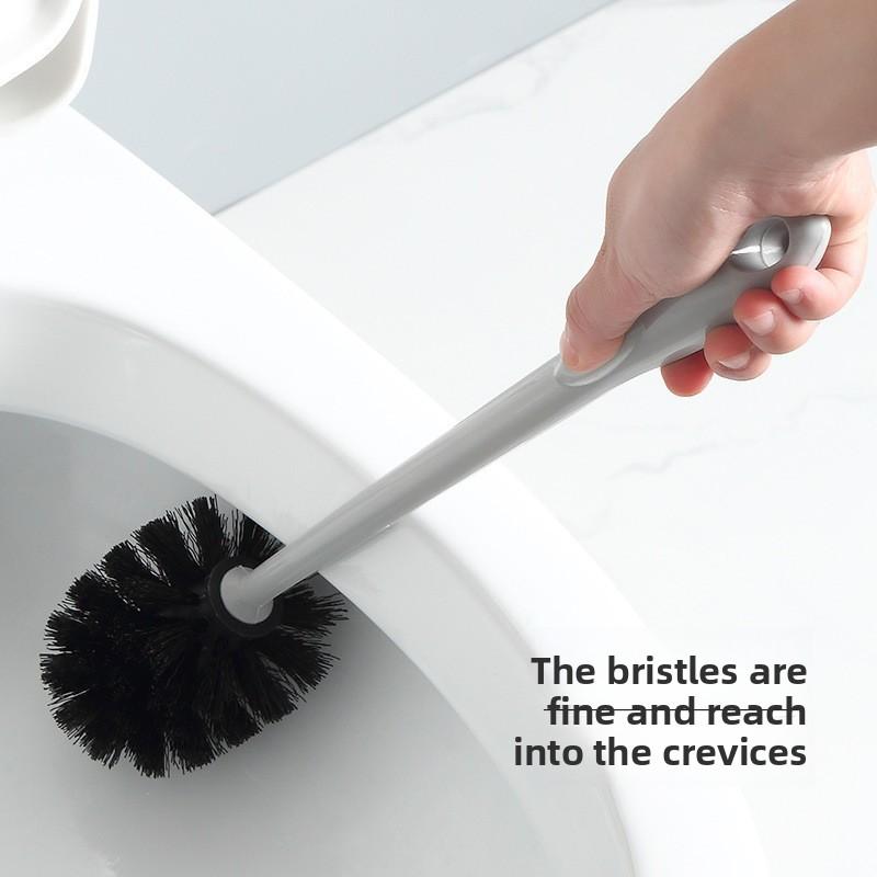 Toilet Brush Without Dead Corners, Toilet Brush Without Drilling Holes, Wall-mounted Long-handled Toilet Cleaning Brush, Cleaning Brush Set