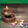 Elegant Ceramic Glaze Buddhist Incense Burner Smoke Backflow Cone Holder For Aromatherapy