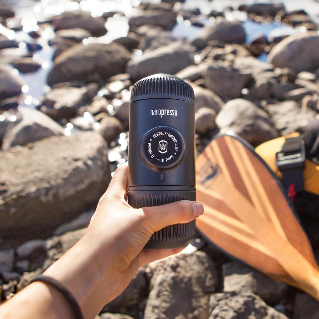 Genuine WACACO Nanopresso Portable Mini Espresso Maker for Pressed Coffee Includes Case Powder,