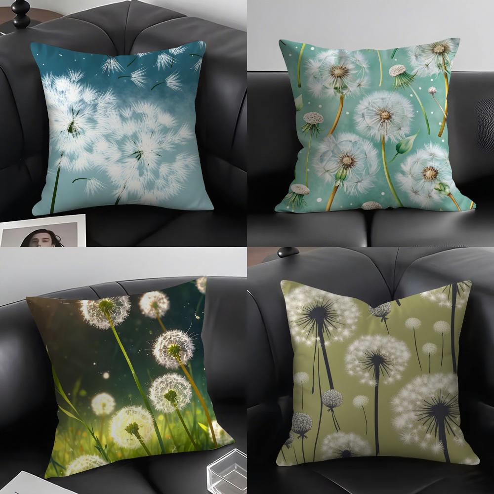 Dandelion Fashion Cushion Cover Pillowcase Ultra Soft Skin Friendly Fabric Cloud Like Comfort  Concealed Zipper