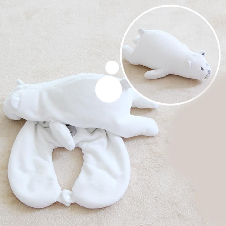 Kids Travel Pillow 2 in 1 Deformable Neck Pillow Soft Ushaped Pillow with Lovely Animal Sleep Companions