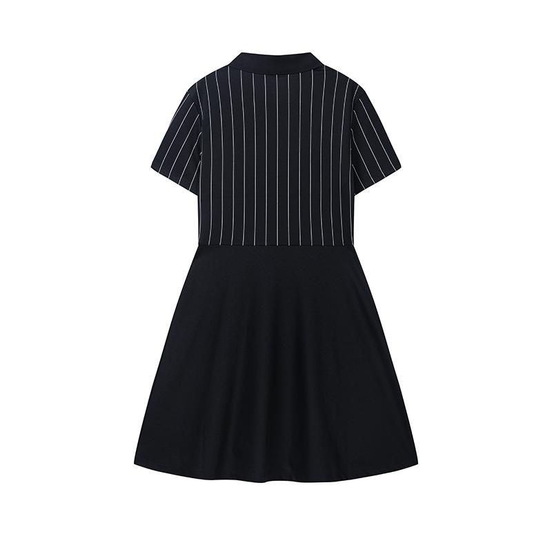 Fila Heritage Pullover Knit Cool Short Sleeve Dress Women Dresses F51W638303F-NV