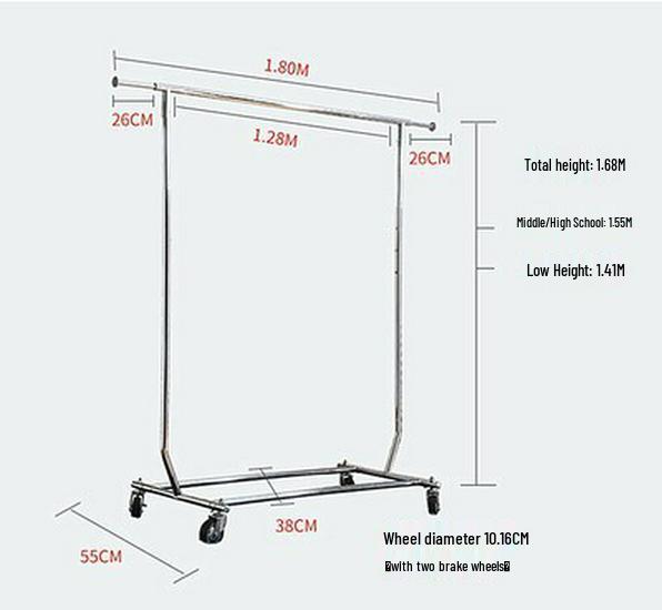 Outdoor Stainless Steel Telescopic Folding Display Stand for Clothing Store and Mall Exhibitions