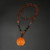 Trendy Unisex Wooden Bead Necklace: Versatile, High-End Pendant for Sweater Chains and Cotton Linen Attire