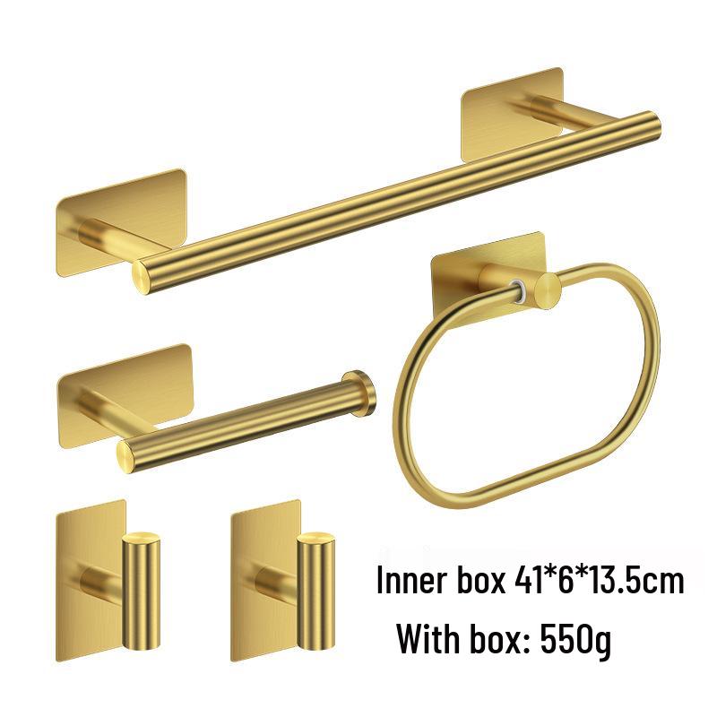 18-Piece Stainless Steel Bathroom Set: Towel Bars, Tissue Holder, Hooks, and Accessories
