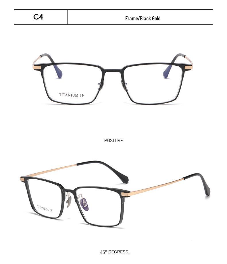 Trendy Pure Titanium Myopia Glasses for Men & Women – Super Light, Prescription-Compatible Frames for Small Faces