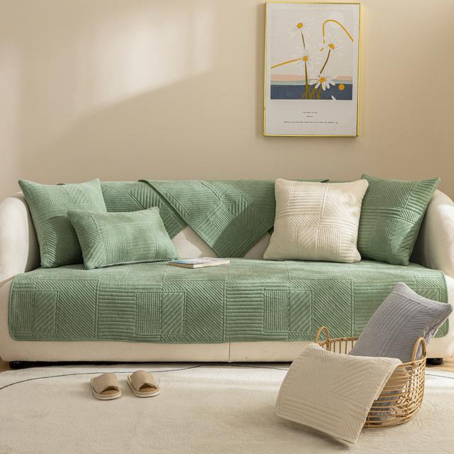 

Чехол на диван из синели для гостиной, нескользящая толстая подушка для дивана, кресло, коврик для сиденья, угловой диван, полотенце, Housses De Canap 1pc 30x50 pillowcase