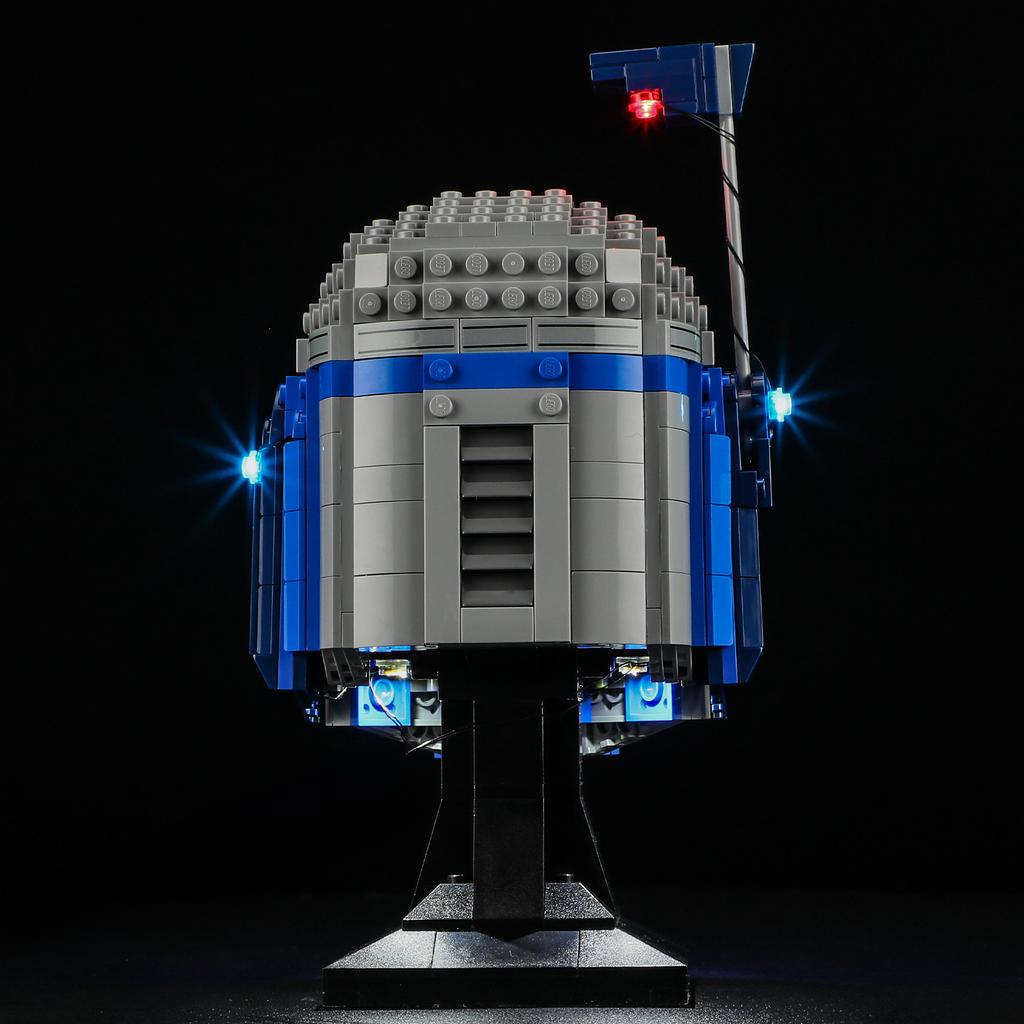 P10101 DIY LED Light Kit For LEGO 75408 Jango Fett™ Helmet Assembled Building Block Toy Decoration Adjustable Lighting Accessories