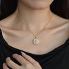 Luxury Women's Moissanite Pendant Necklace In Gold-Plated 925 Sterling Silver