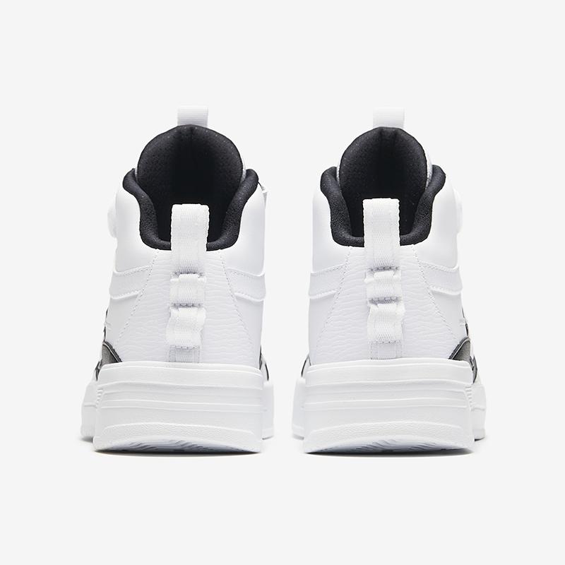 Anta Kids Classic Comfortable Non-Slip Wear-Resistant High-Top Kids Skate Shoes Kids Sneakers White Black A12438002-1