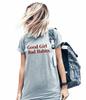 Womens GOOD Girl BAD Habits T-Shirt Mens Womens Tees Top Naughty Fashion Slogan Girls Gift