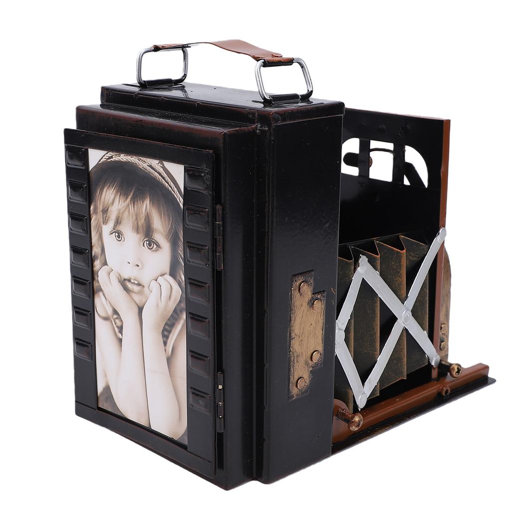 Vintage Kamera Statue Modell Robustes Eisen Antike Kamera Requisite für Schreibtischdekoration Sammlerstück Vitrine