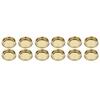 12Pcs Stainless Steel Split Type Glass Jar Lids Round Lkproof Sling Covers Kitchen Supply(XH00179 Gold )