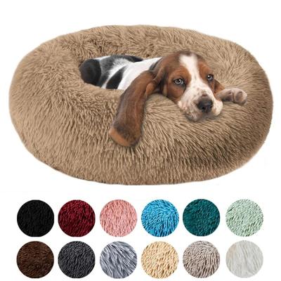 Runde Katzenbetten Haus Weicher langer Plüsch Bestes Haustier Hundebett für Hunde Korb Haustierprodukte Kissen Katzenbett Katzenmatte Tiere Schlafsofa