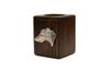 Deerhound, Scottish Deerhound - wooden candle holder with a dog, a unique souvenir after losing a dog, a handicraft from the Art-Dog brand
