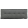 Back Cushion Dark Gray 140 x 19 x 50 cm Fabric
