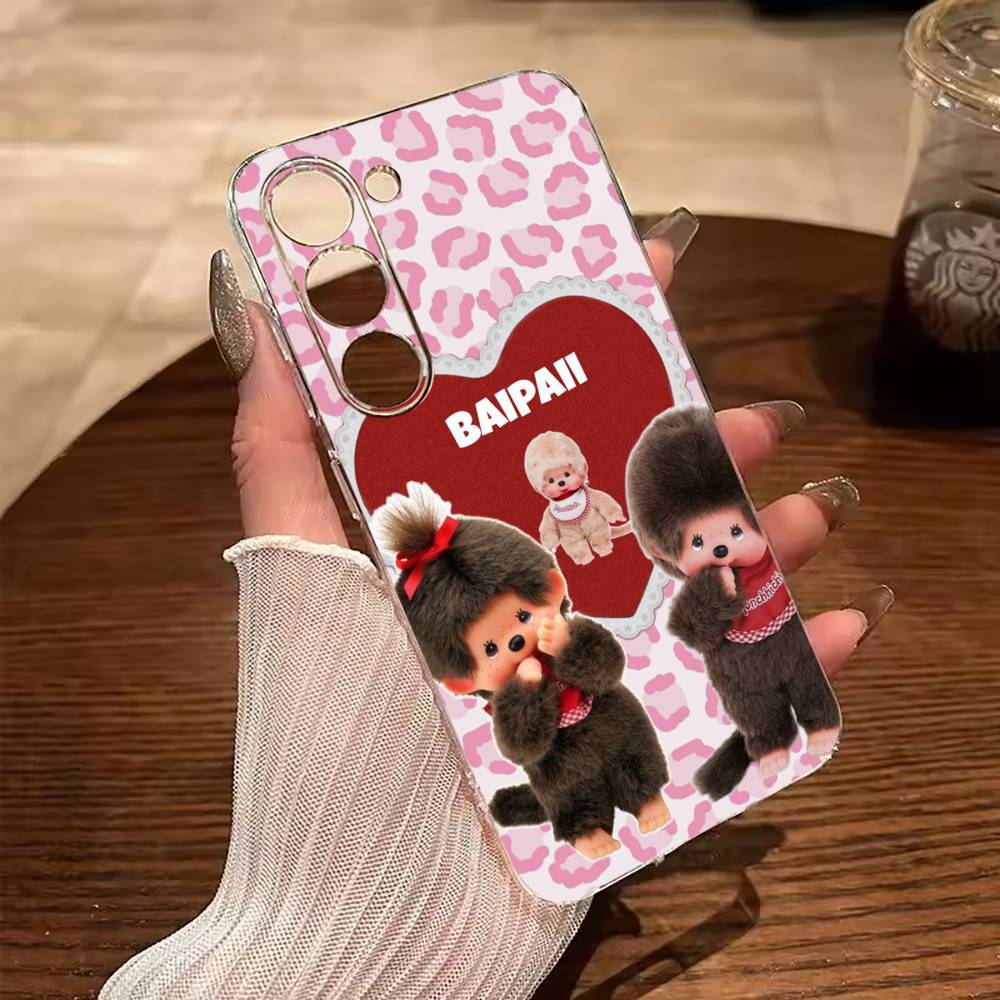 Cute M-monch-hichis Clear Soft Silicone Phone Case for Samsung Galaxy A71, A70, A52, A51, A40, A30
