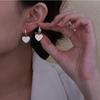 Exquisite Light Luxury High-end Fashion Love Full of Zirconium Ear Buckles Sweet Girl Heart Gentle Temperament Three-dimensional Heart-shaped Earrings