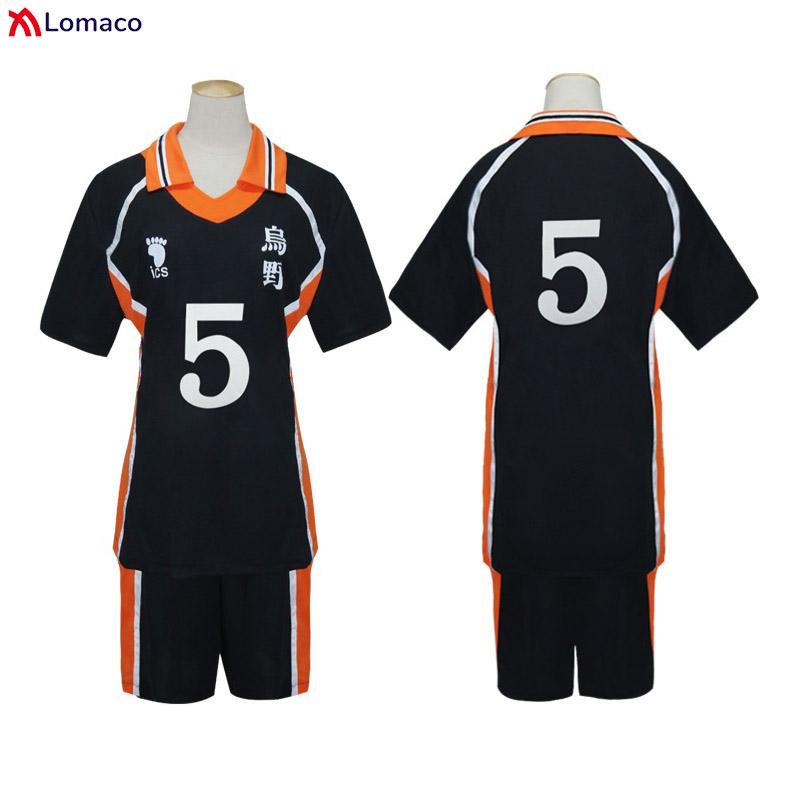Anime Haikyu Karasuno High School Volleyball Club Shoyo Hinata Kageyama Tobio Sportswear Jersey Uniform Suit Cosplay Costume