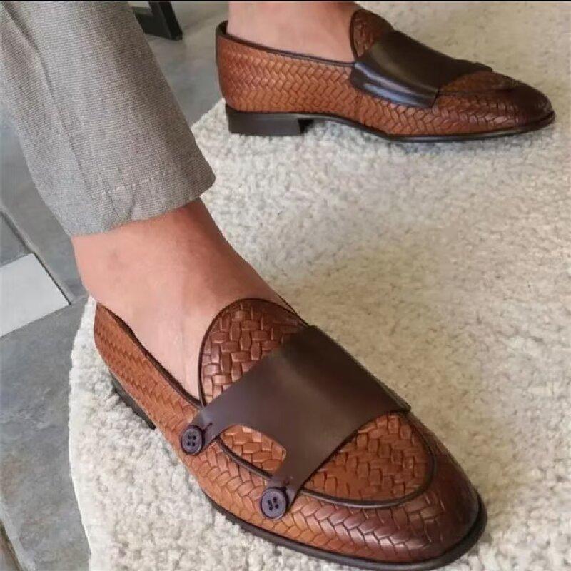 Fashion Size 38-48 Classic Men Le Fu Shoes Men Lightweight Comfortable Small Leather Shoes Men Business Gentleman Social Shoes