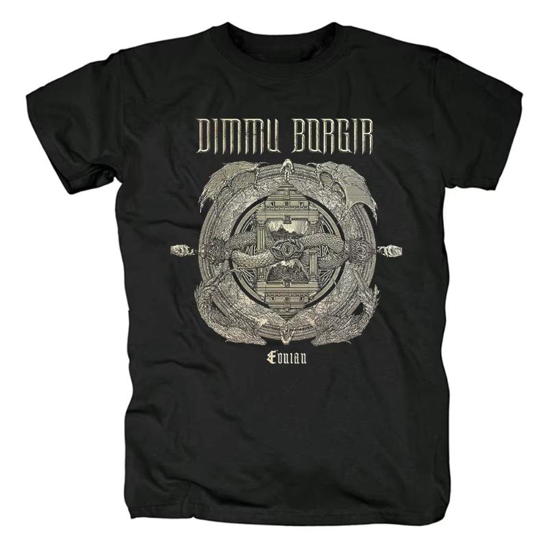 Dimu Borgir Dark Castle Symphonic Metal Rock T-Shirt Men's and Women's Summer Cotton Loose Crew Neck Casual Sports Short Sleeves