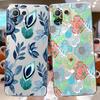 Dark Blue Flower Floral Clear Case For Xiaomi Poco X3 Nfc X3pro M3 F1 F3 For Mi 11 12 13 11x 12x Pro 11 10 Lite 11t 10t Pro