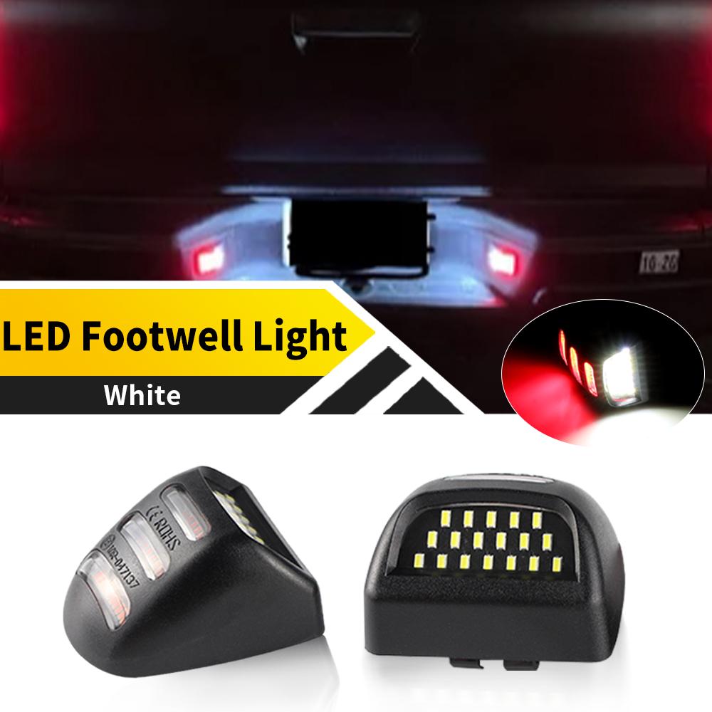 2PCS For Chevy Avalanche 1500 2002-2013 Silverado 1500 1999-2013 LED Car Rear Number Light License Plate Lamp White 6000K