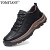 Brand Men Casual Leather Shoes Autumn Outdoor Man Driving Work Safety Boots Street Fashion Men Shoes Male Business Loafers Boots Comfortable Soft Sole