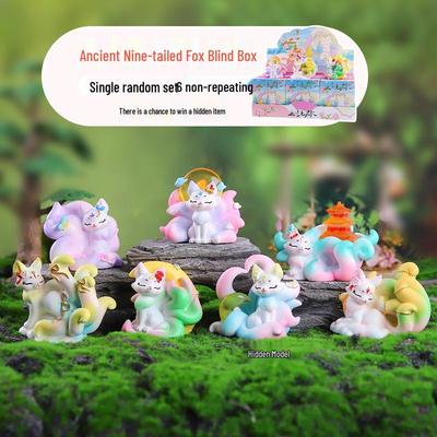 Mythical Beast Series: Ancient Nine-Tailed Fox Blind Box Figurine for Bedroom Decoration
