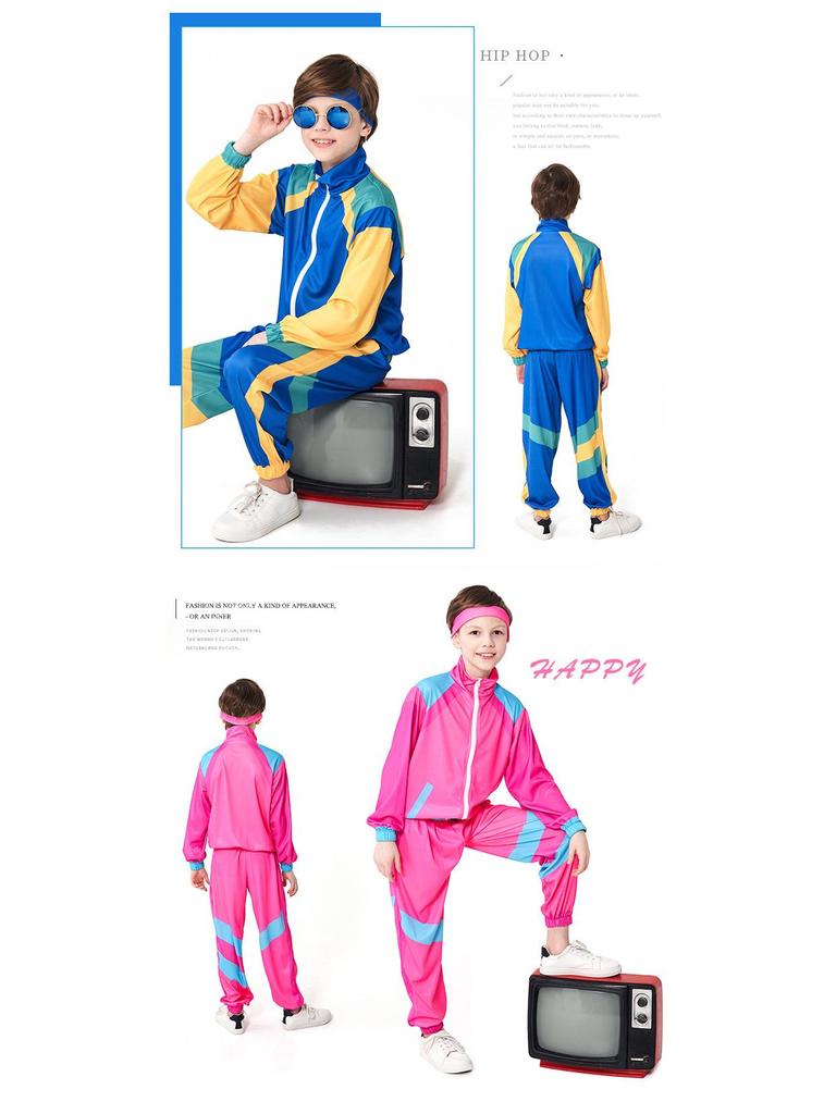 Disco Performance Costumes for Boys and Girls - Dance & Hip-Hop Outfits In Three Colors