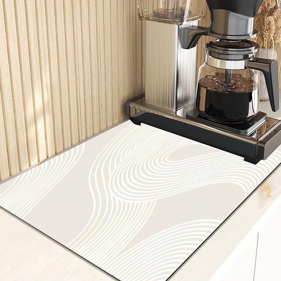 

Резиновый коврик для сушки, нескользящий кухонный коврик с суперабсорбентом, защитный коврик для столешницы, кухонные принадлежности, коврики для кофемашины 40x60cm
